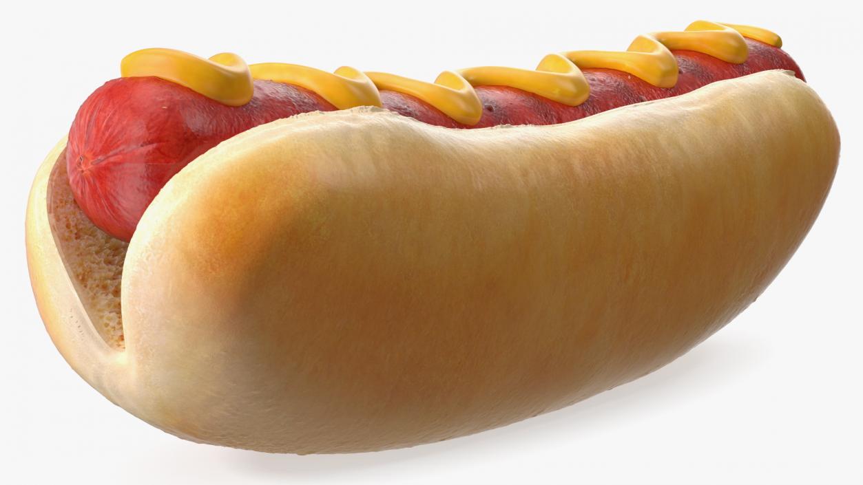 3D model Hot Dog with Mustard