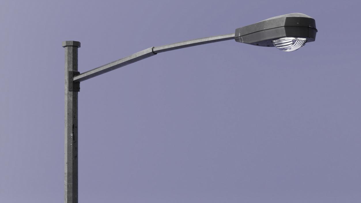 Street Light Pole with Single Lamp 3D model