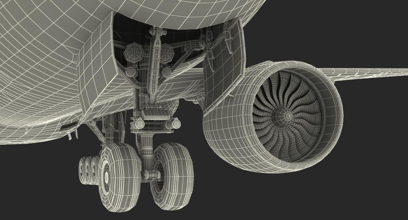 3D model Boeing 777 200ER Singapore Airlines