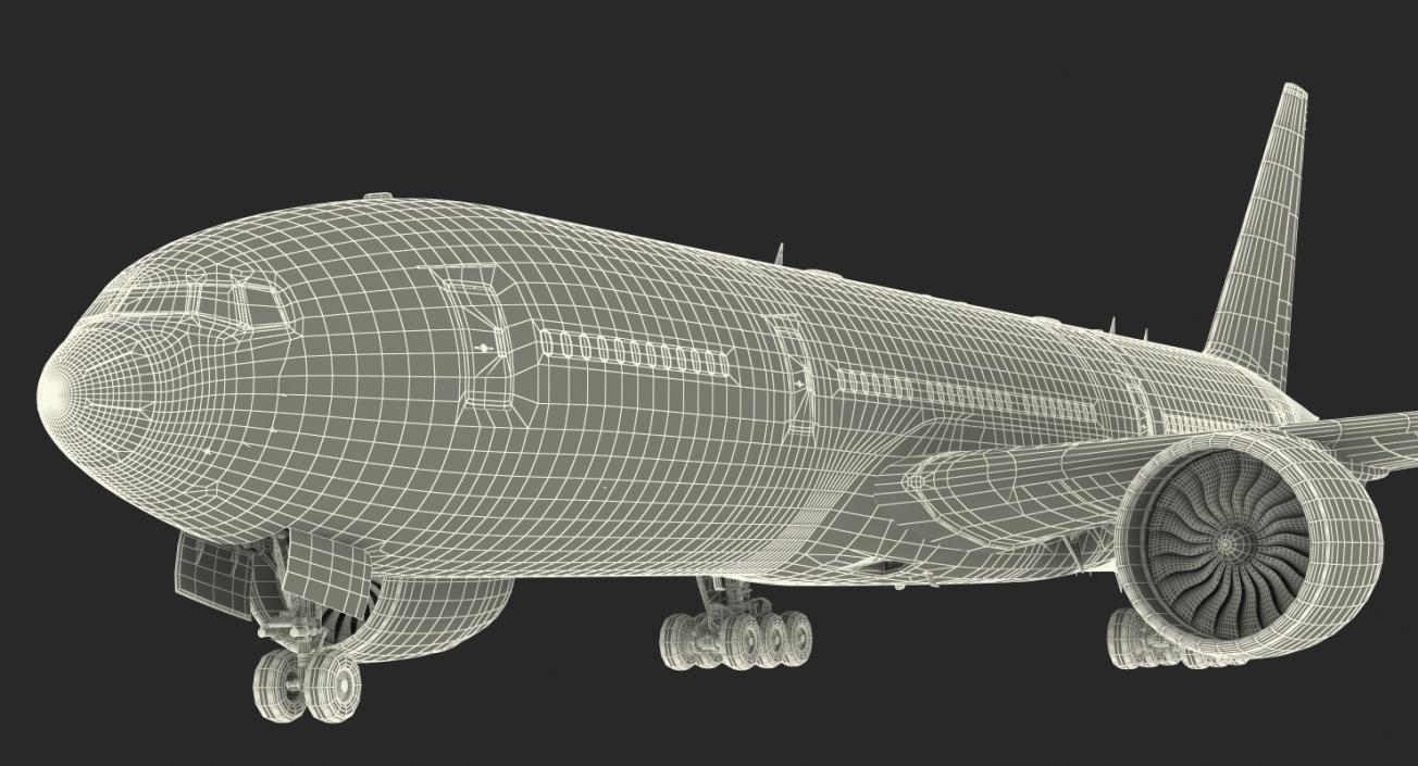 3D model Boeing 777 200ER Singapore Airlines