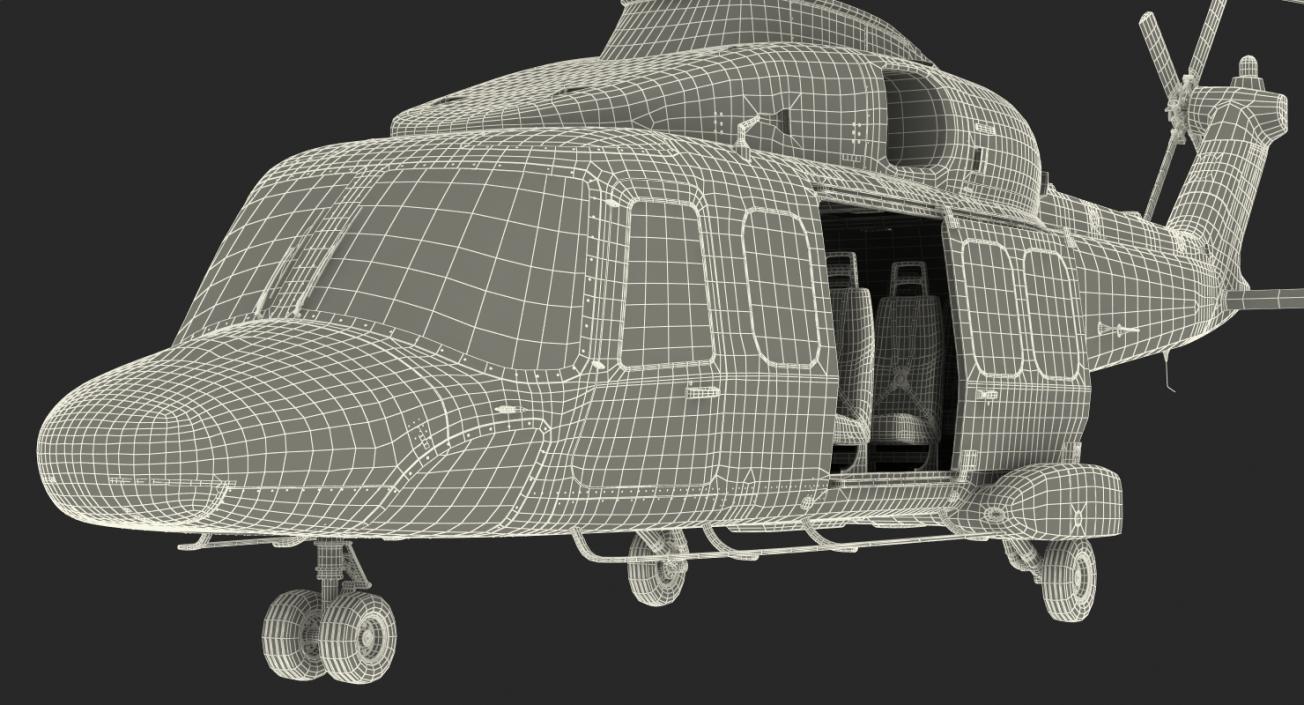 3D model Medium Lift Helicopter AgustaWestland AW189 Rigged