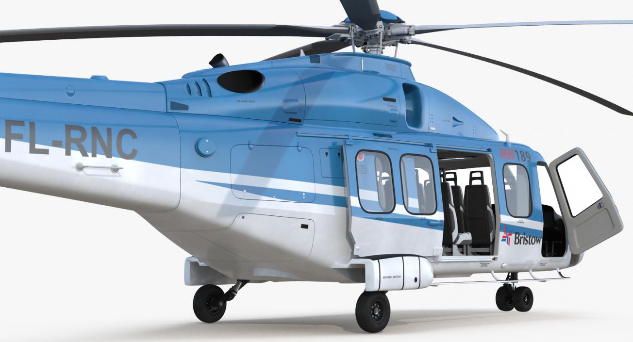 3D model Medium Lift Helicopter AgustaWestland AW189 Rigged