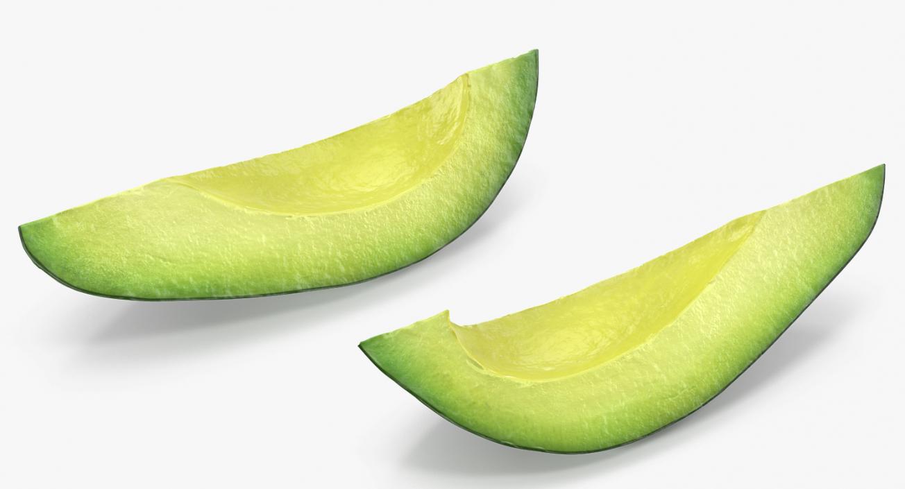 3D Avocado Slice model