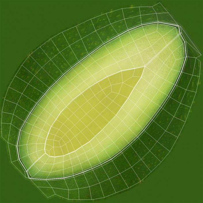 3D Avocado Slice model