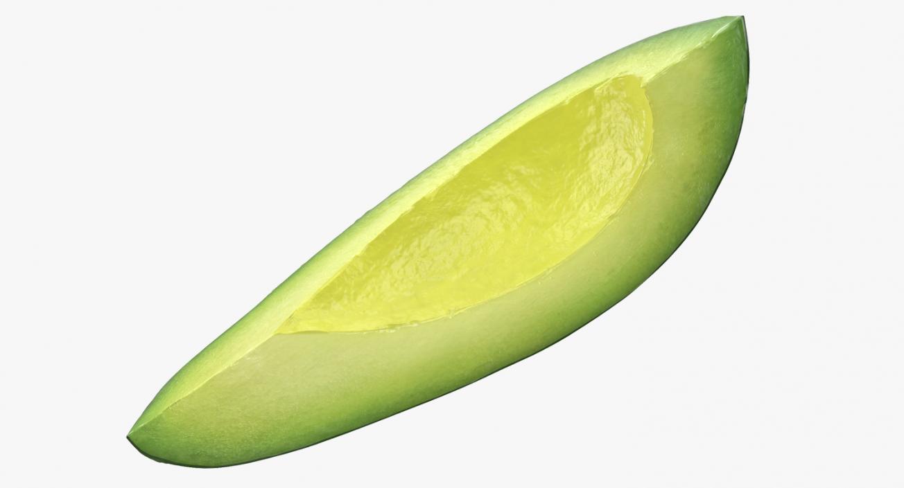 3D Avocado Slice model