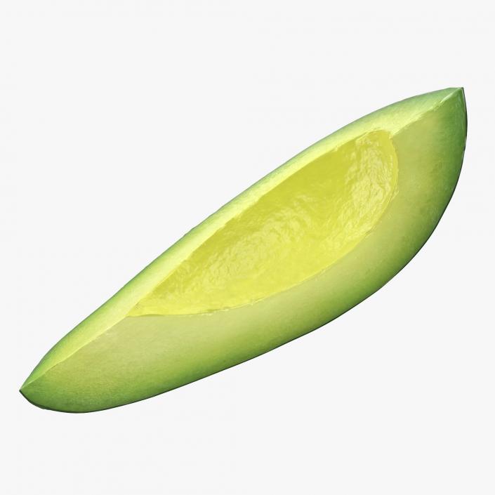 3D Avocado Slice model