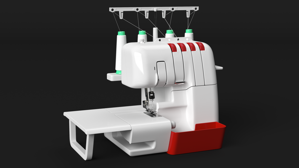 3D Overlock Sewing Machine model