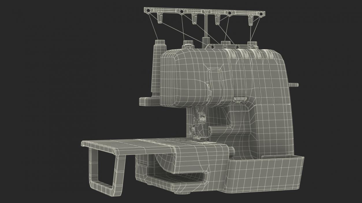 3D Overlock Sewing Machine model