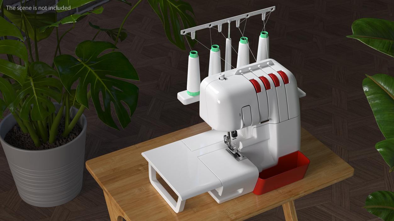 3D Overlock Sewing Machine model