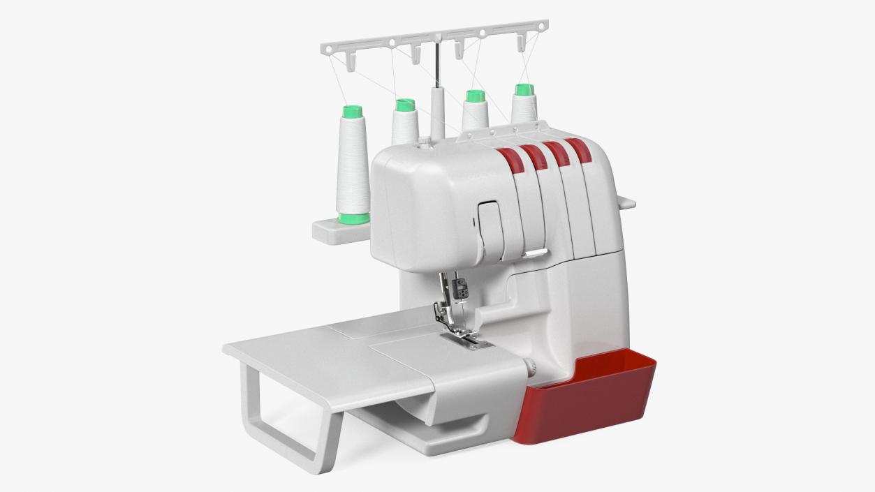 3D Overlock Sewing Machine model