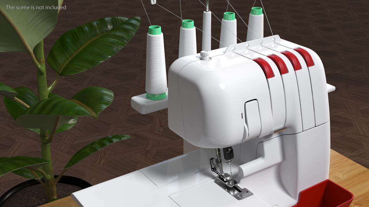 3D Overlock Sewing Machine model