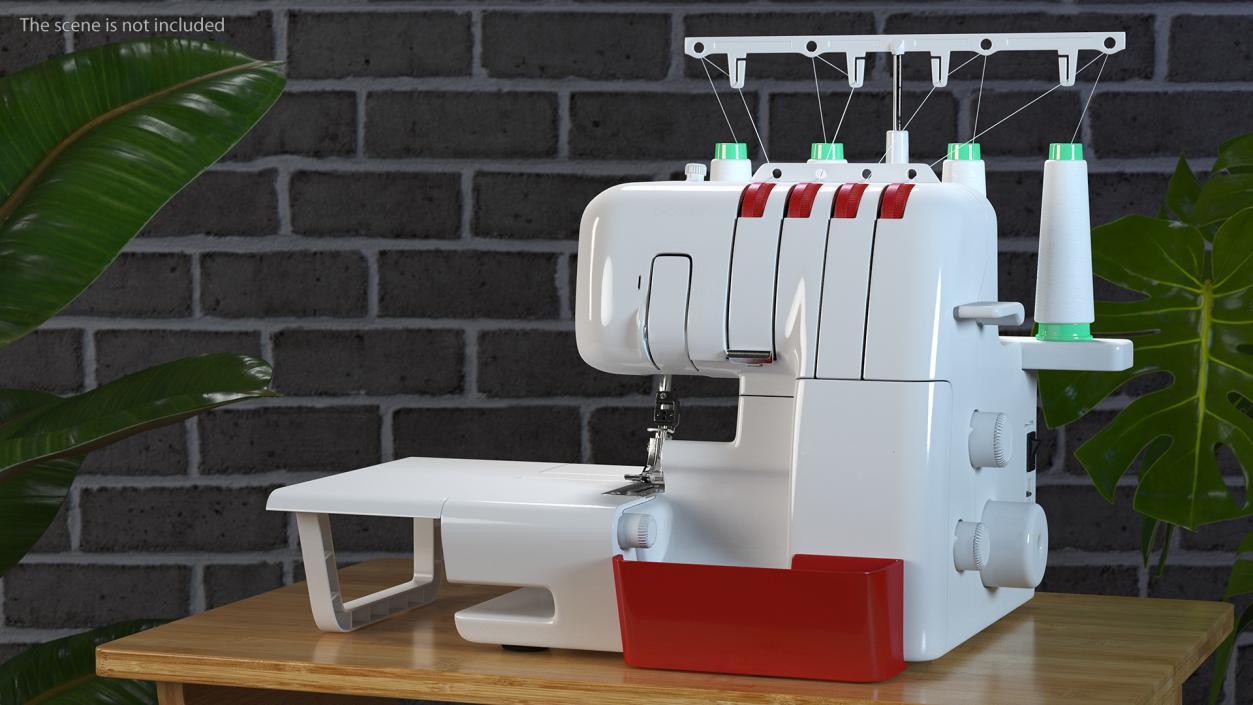 3D Overlock Sewing Machine model