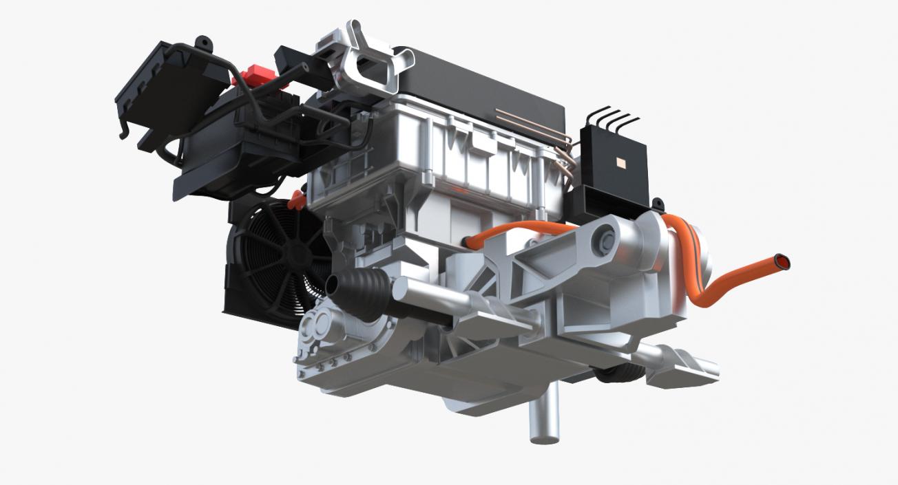 3D model Nissan Leaf Engine and Chassis