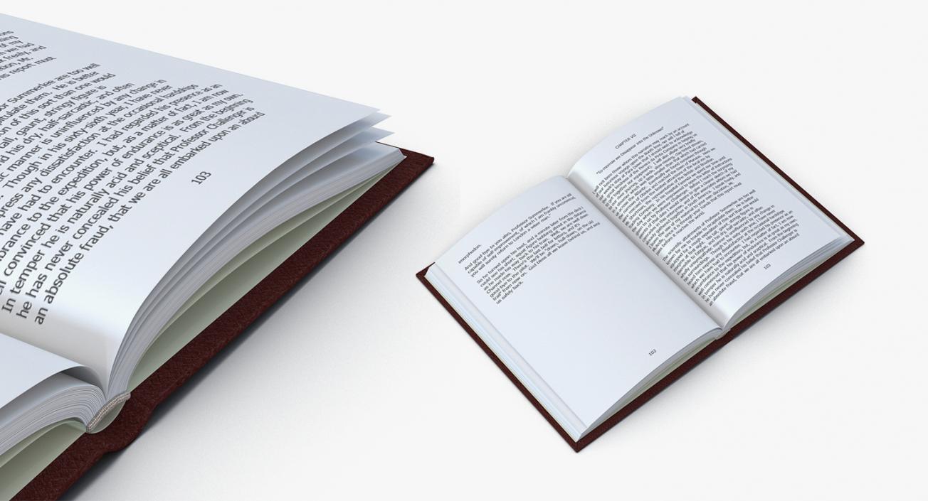 3D model Paper Book with E-Reader Collection