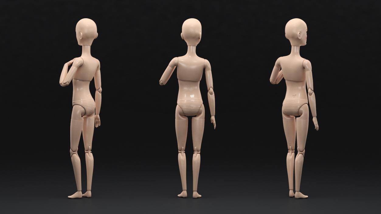 3D Nude Barbie Dolls Collection model