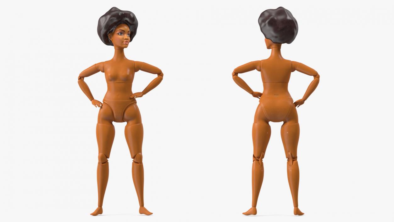 3D Nude Barbie Dolls Collection model