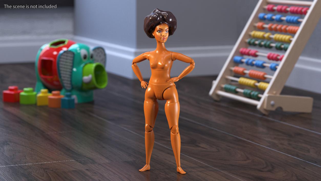 3D Nude Barbie Dolls Collection model