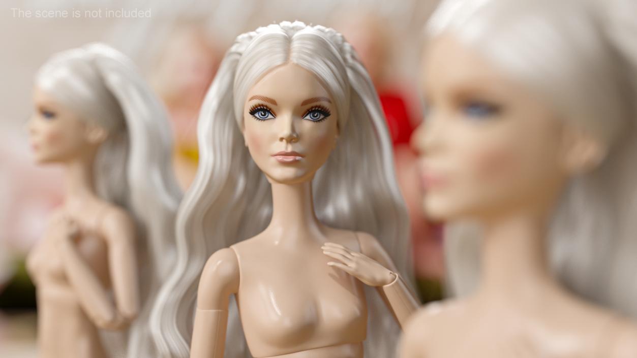 3D Nude Barbie Dolls Collection model