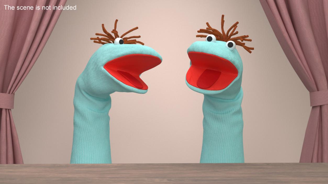 3D Hand Puppet Characters Collection model