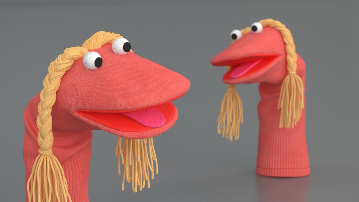 3D Hand Puppet Characters Collection model