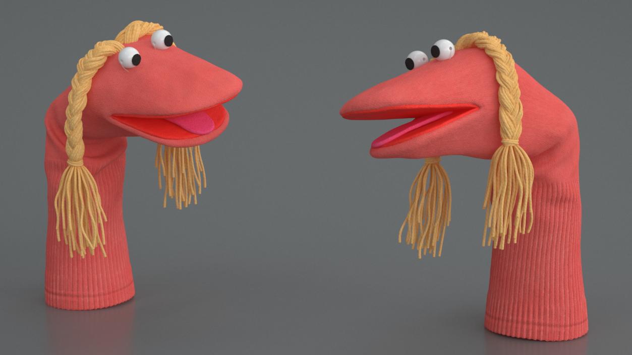 3D Hand Puppet Characters Collection model