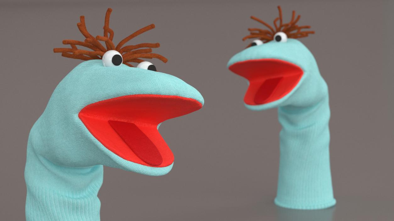 3D Hand Puppet Characters Collection model