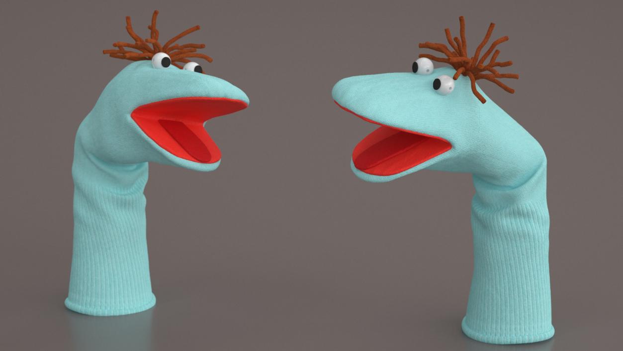 3D Hand Puppet Characters Collection model