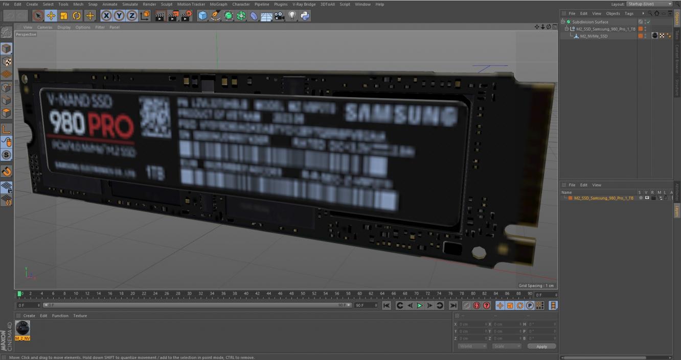 M2 SSD Samsung 980 Pro 1 TB 3D