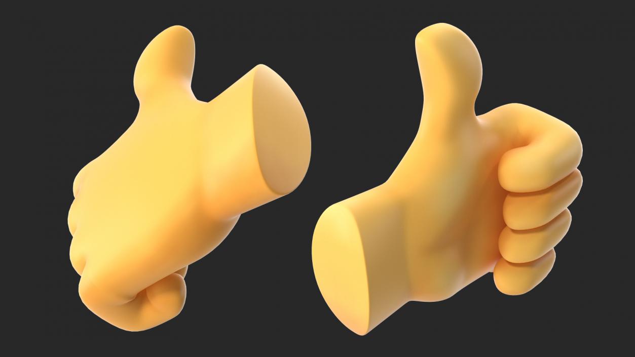 3D Thumbs Up Gesture Emoji model