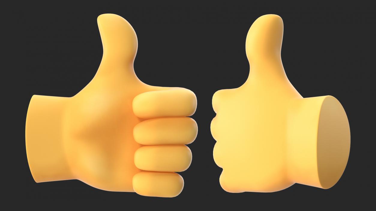 3D Thumbs Up Gesture Emoji model