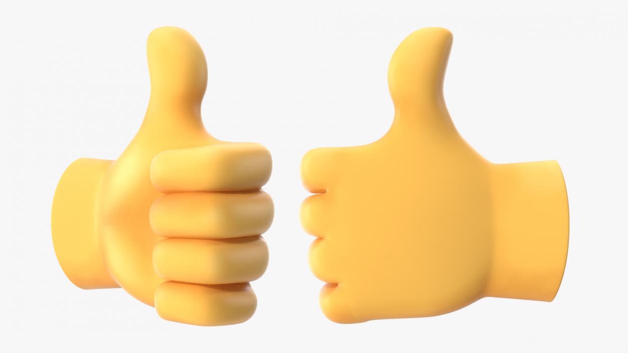 3D Thumbs Up Gesture Emoji model