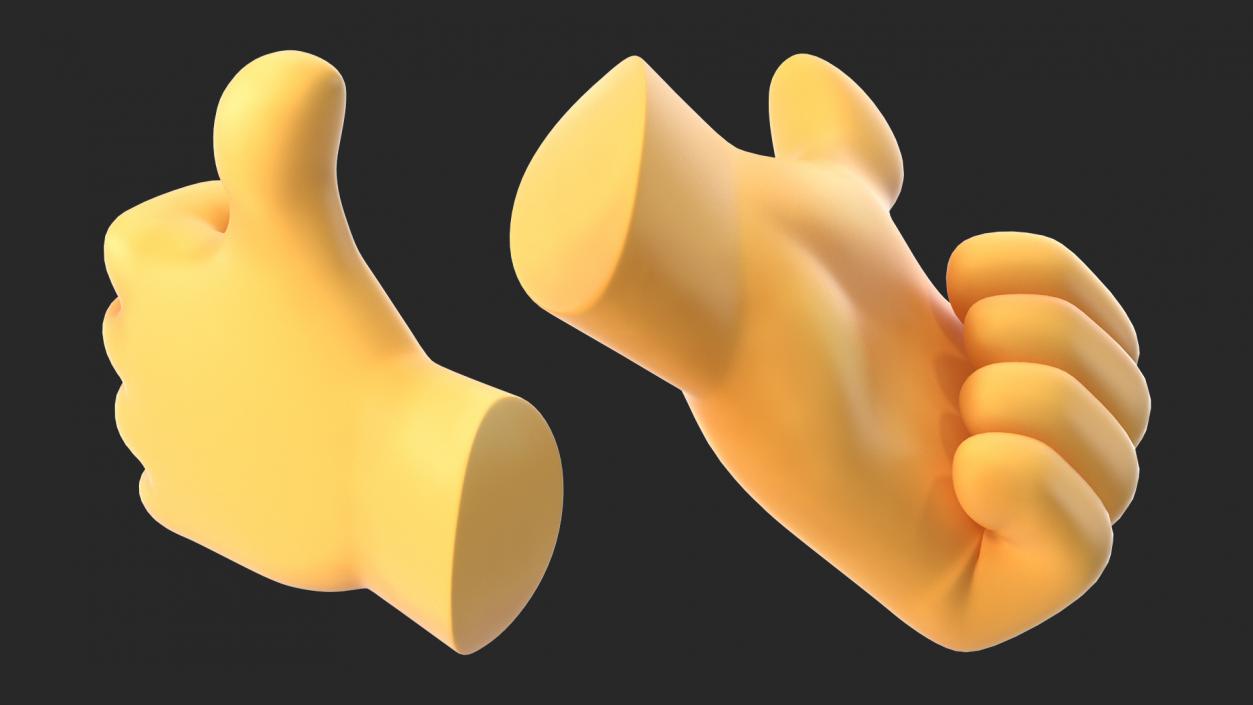 3D Thumbs Up Gesture Emoji model