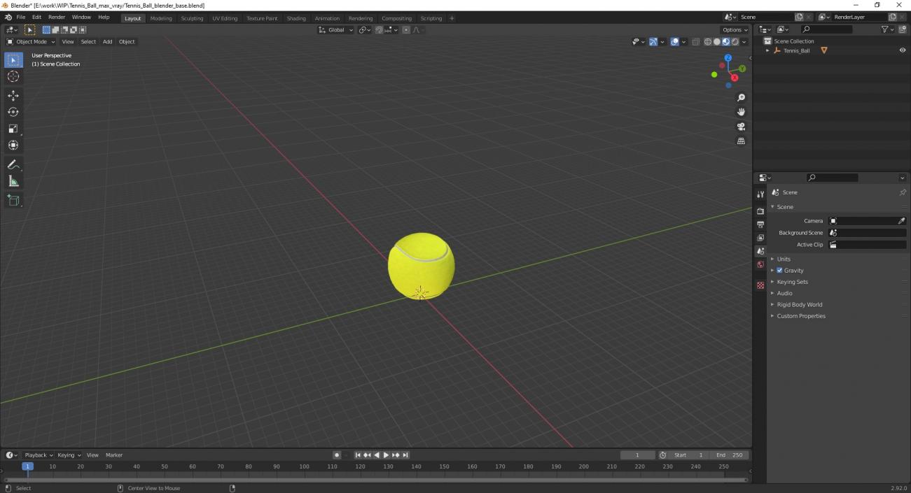 3D Tennis Ball 2 model