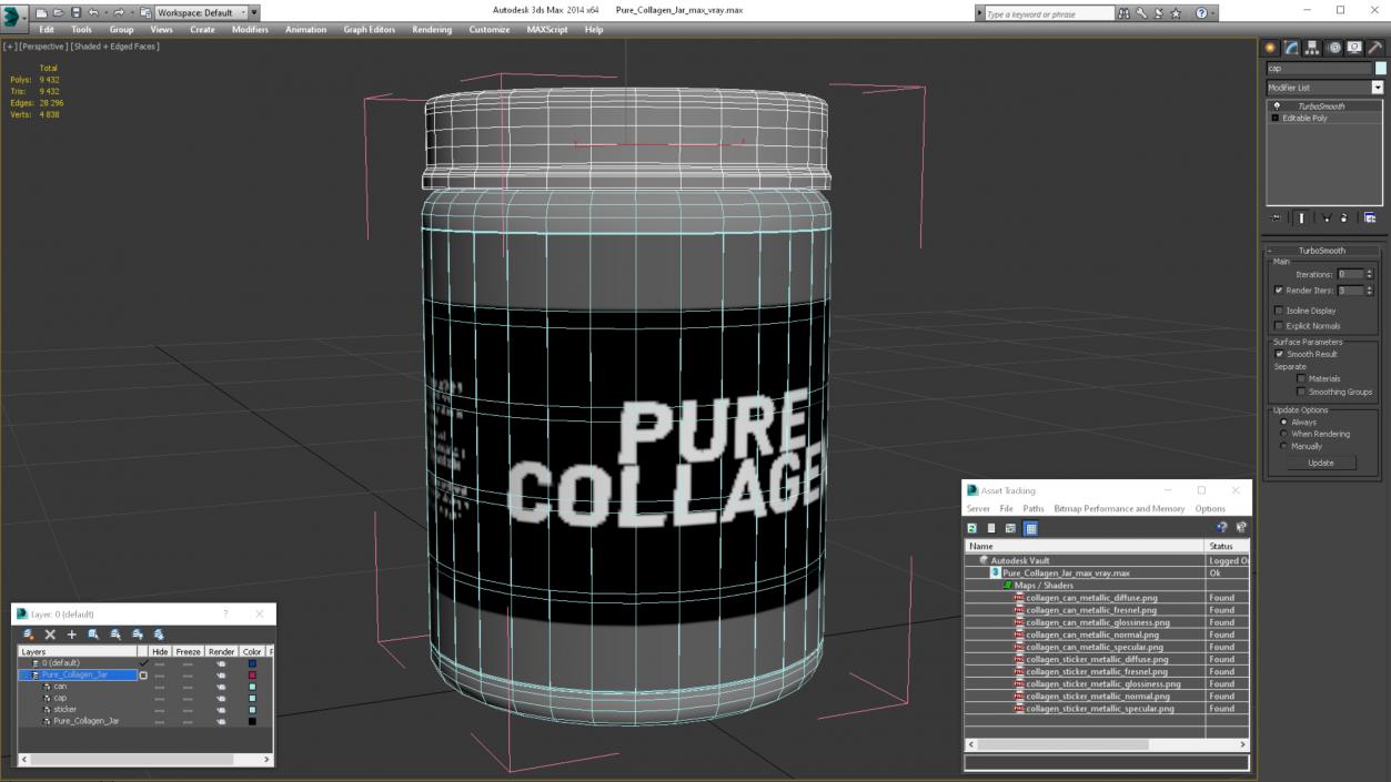 Pure Collagen Jar 3D