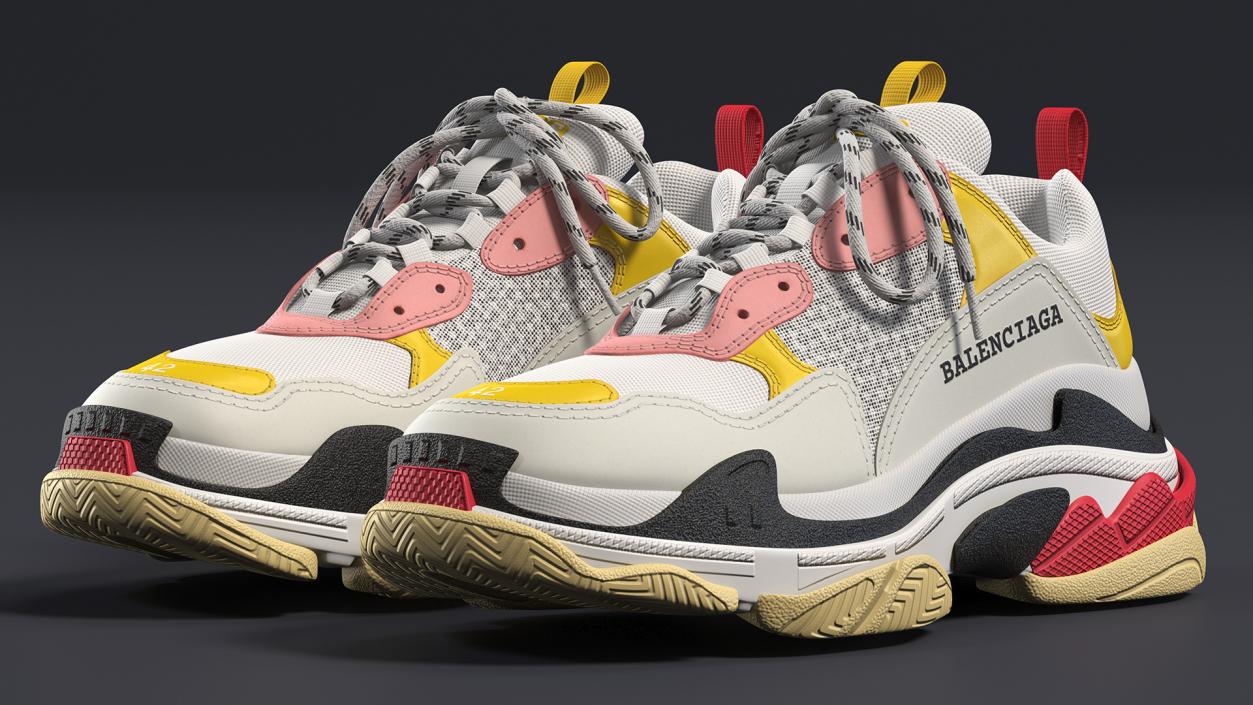 Multicolor Sneakers Balenciaga Triple S 3D model