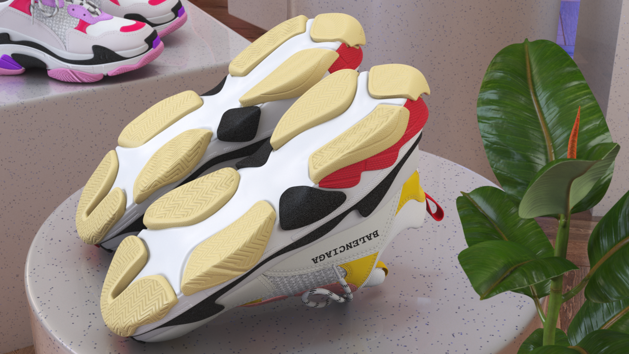 Multicolor Sneakers Balenciaga Triple S 3D model