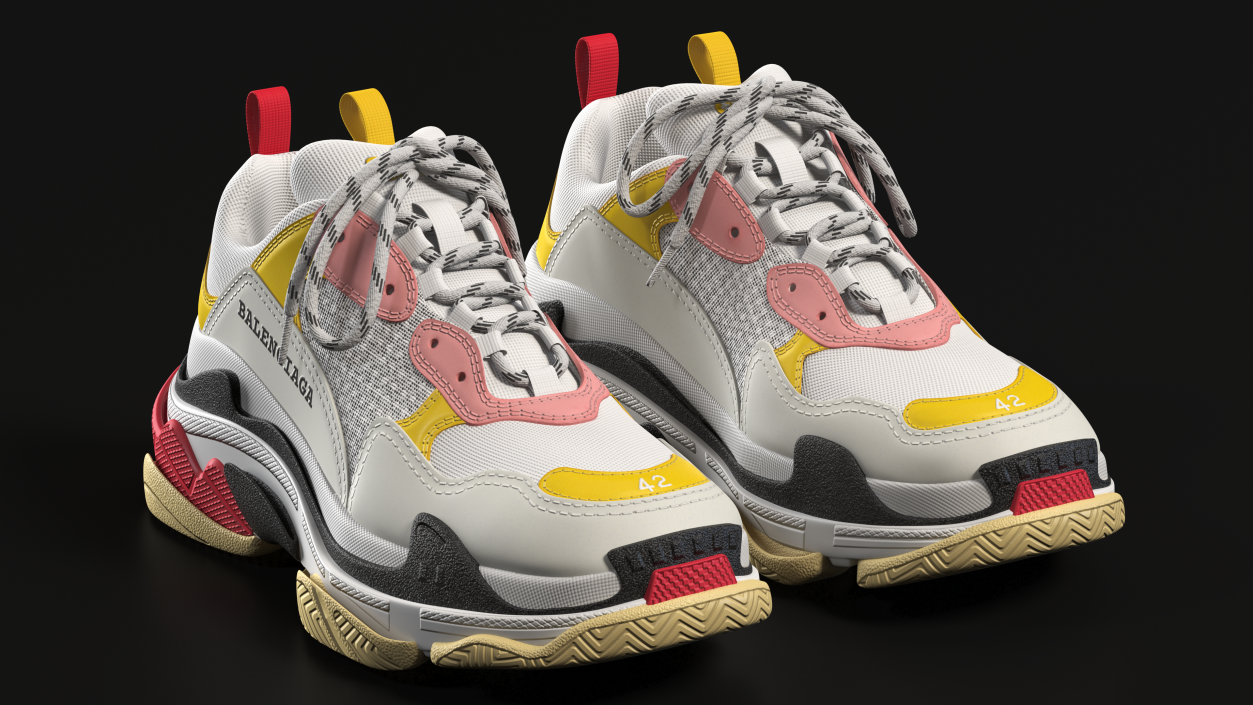 Multicolor Sneakers Balenciaga Triple S 3D model