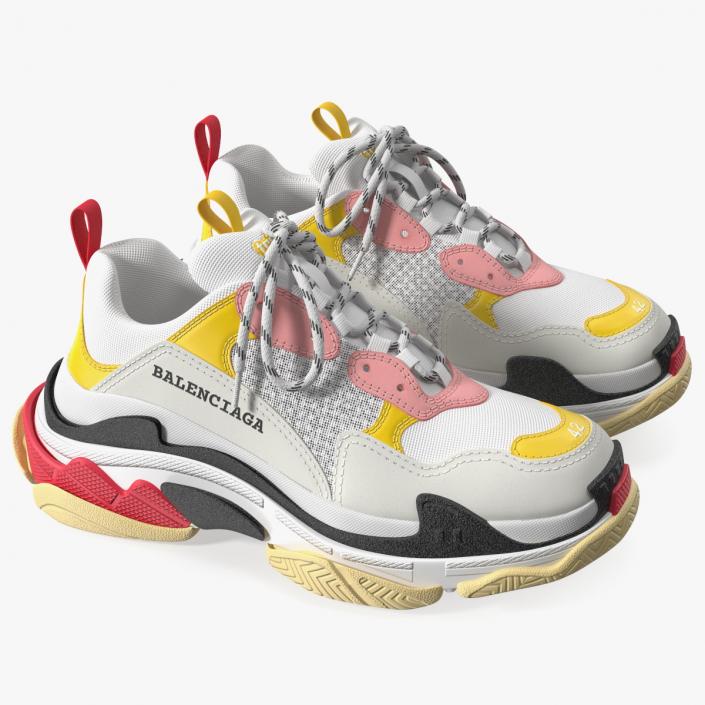 Multicolor Sneakers Balenciaga Triple S 3D model