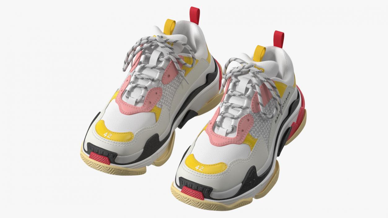 Multicolor Sneakers Balenciaga Triple S 3D model