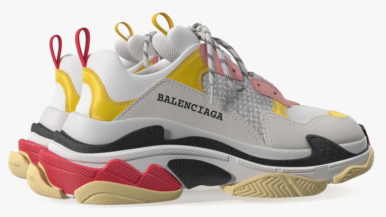 Multicolor Sneakers Balenciaga Triple S 3D model