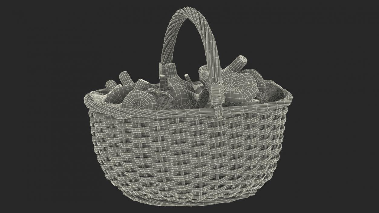 Chanterelle Mushroom Basket 3D