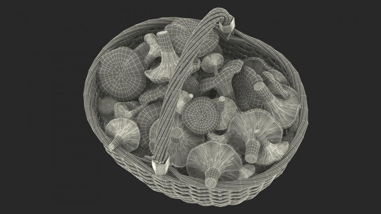 Chanterelle Mushroom Basket 3D