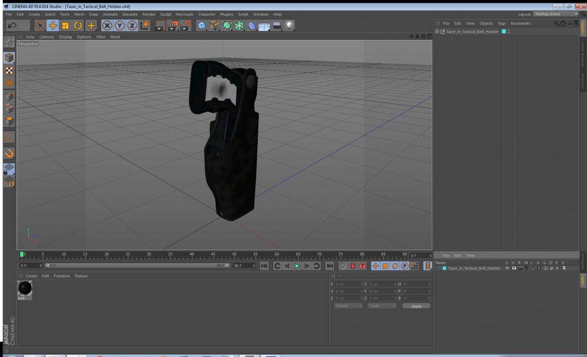 3D model Tazer in Tactical Belt Holster