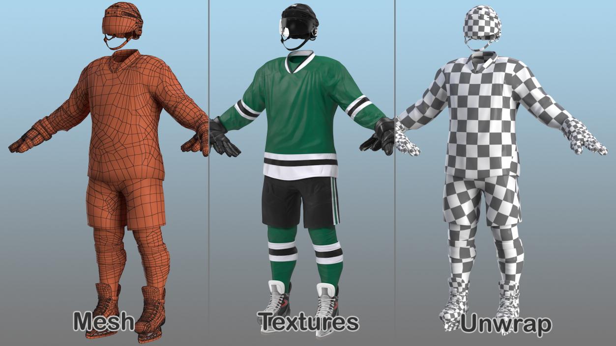 Hockey Equipment Green 3D