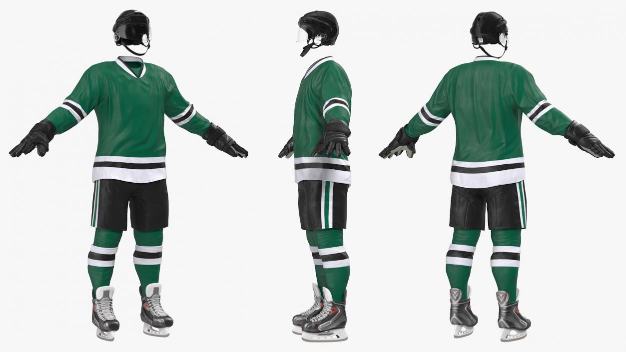 Hockey Equipment Green 3D