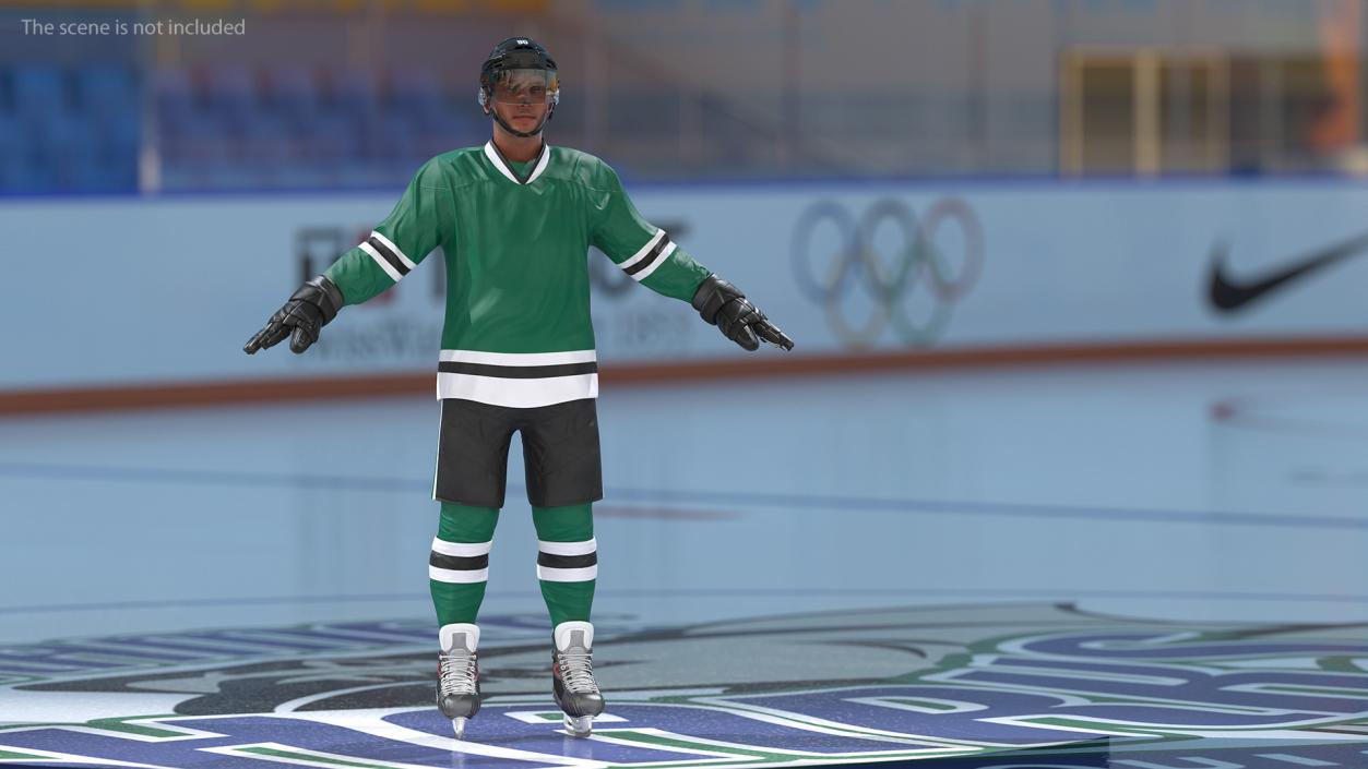 Hockey Equipment Green 3D