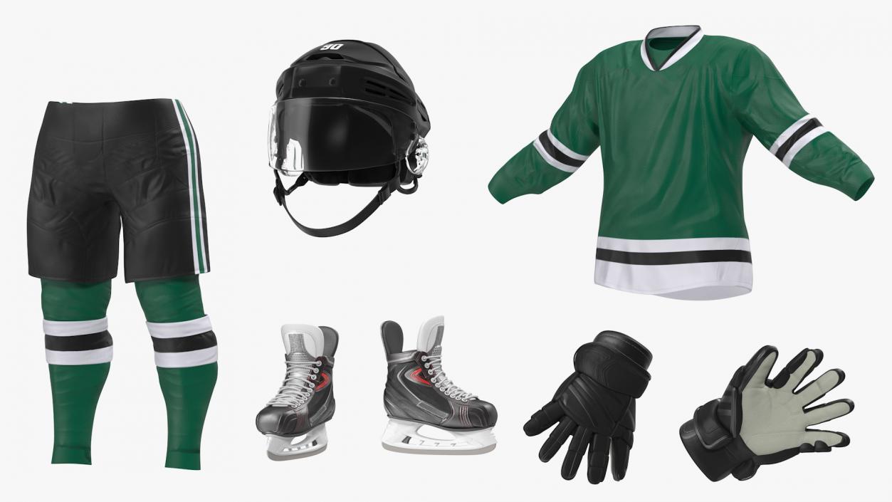 Hockey Equipment Green 3D