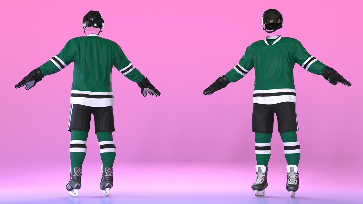 Hockey Equipment Green 3D