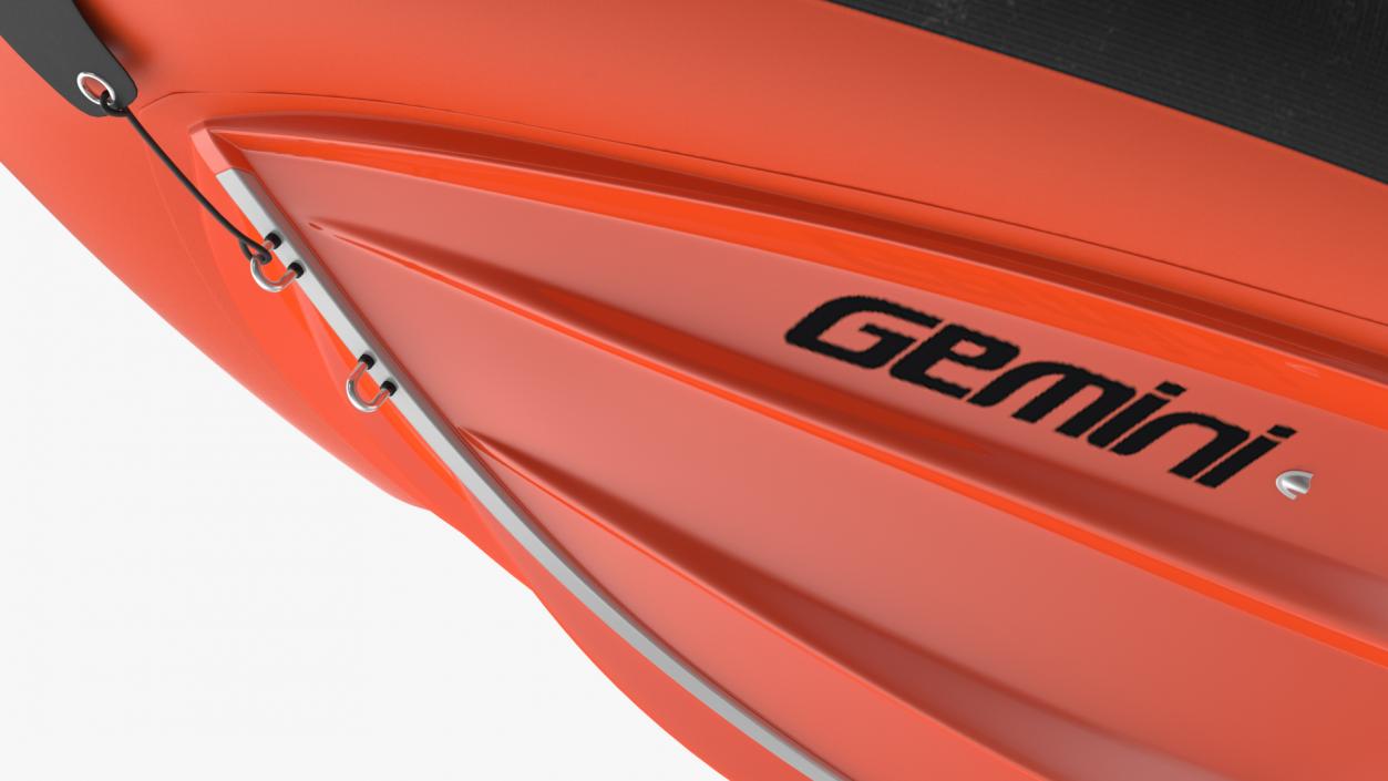 3D Motor Boat Orange Waverider 1060 GRP