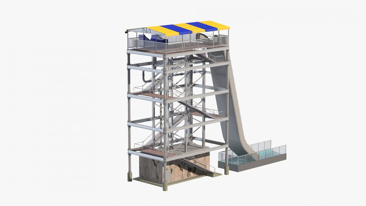 3D Tall Water Slide